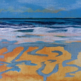 Seascape. Acrylic on canvas board.